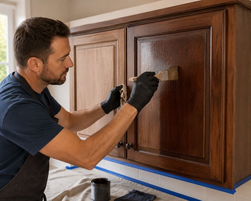 Wood Cabinet Staining in Kokomo, IN